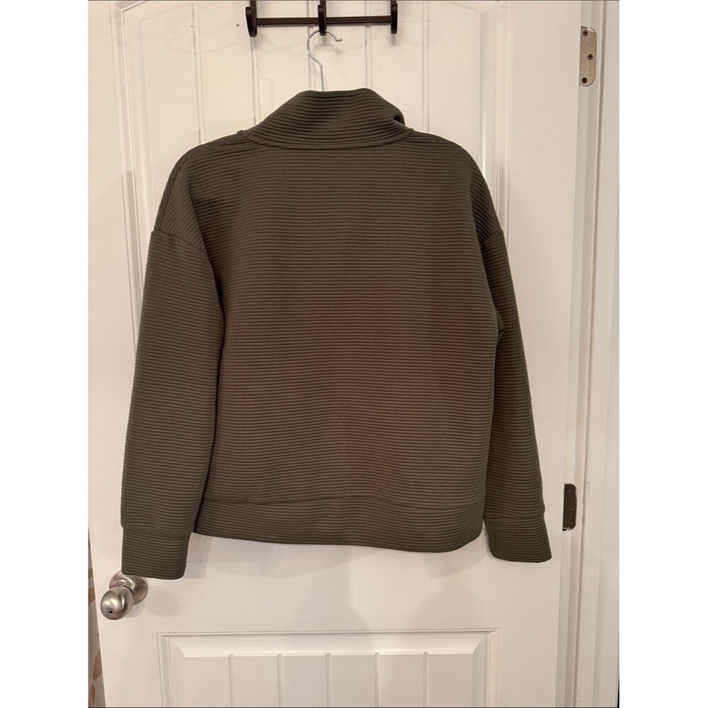 RBX Olive Green Ribbed Full-Zip Jacket - Picture 2 of 3